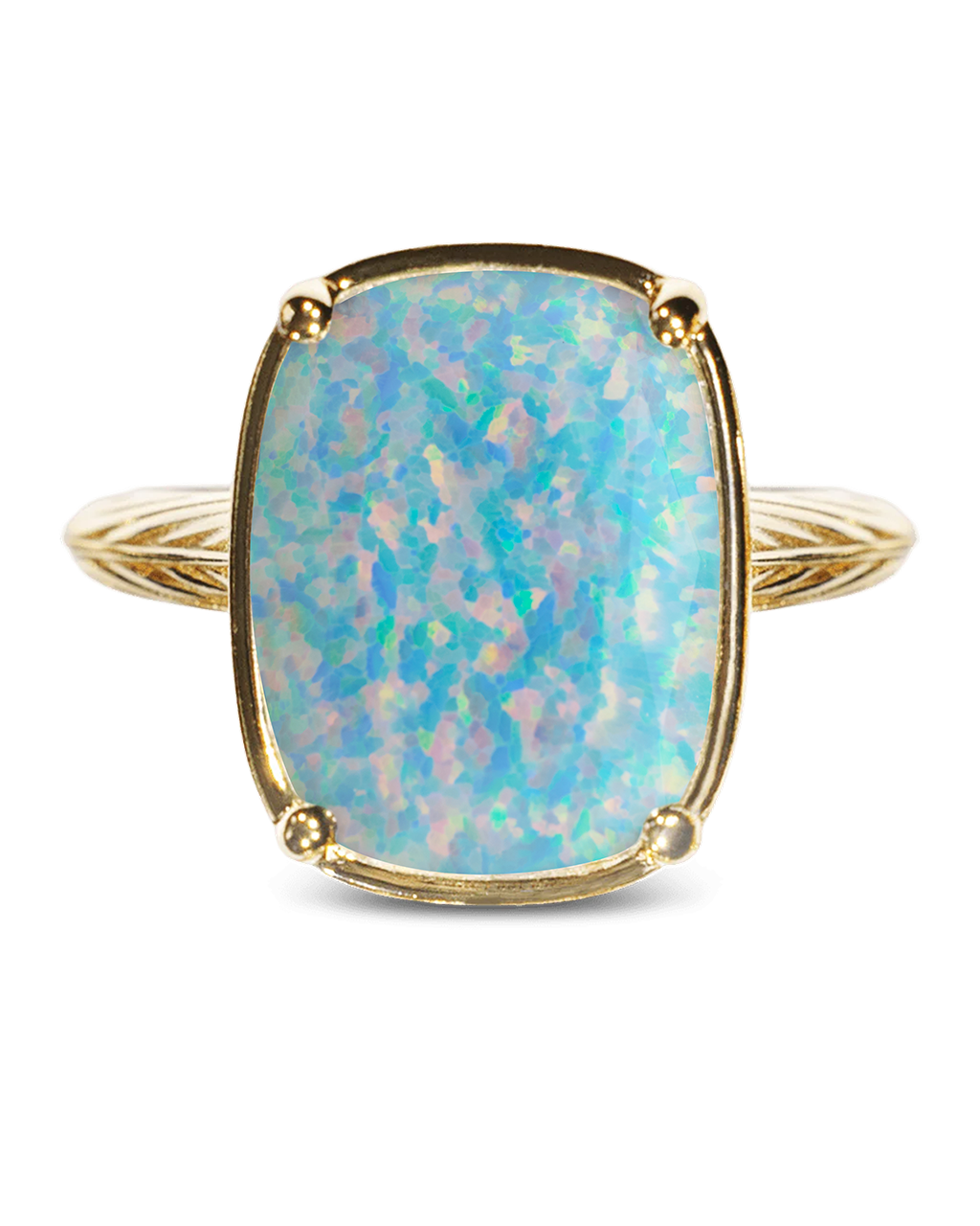 Icy Blue Opal ring – gold