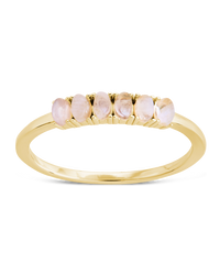 Sterling Silver Moonstone Cluster Ring