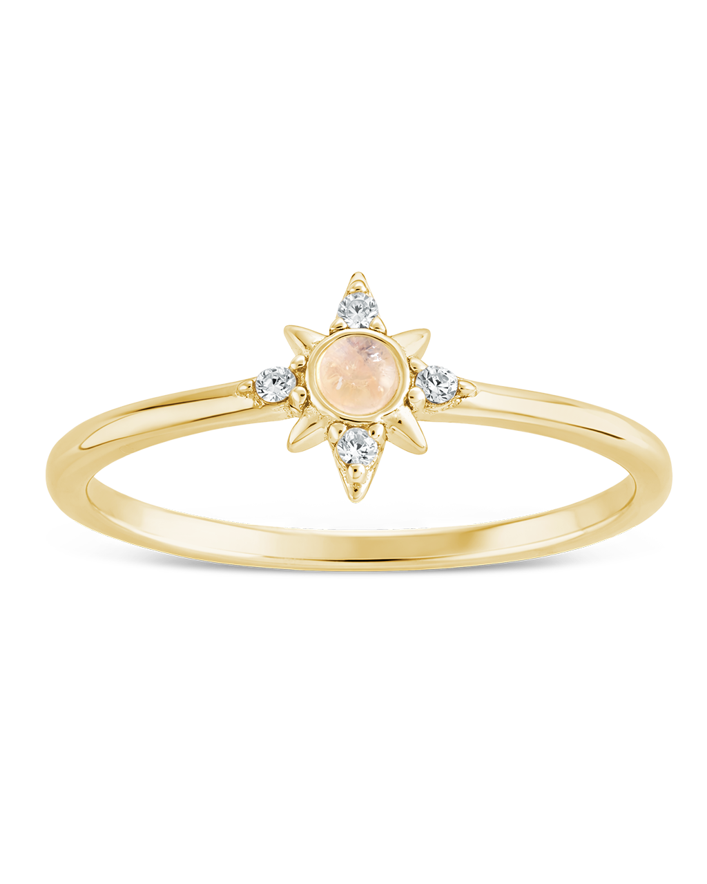 Sterling Silver Moonstone Sparkle Ring