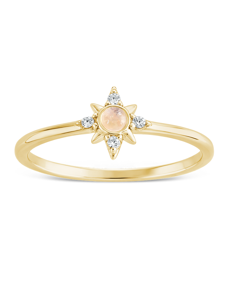 Sterling Silver Moonstone Sparkle Ring