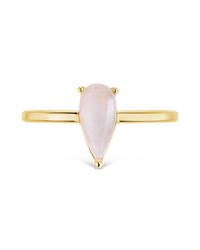 Sterling Silver Moonstone Pear Ring