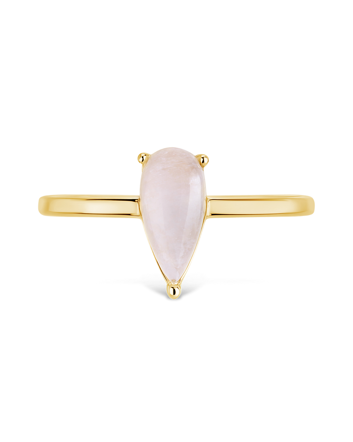 Sterling Silver Moonstone Pear Ring