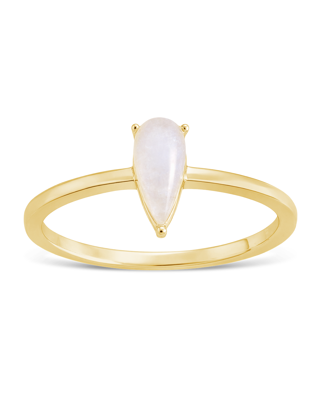 Sterling Silver Moonstone Pear Ring