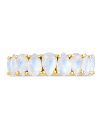 Sterling Silver Janis Moonstone Eternity Band Ring