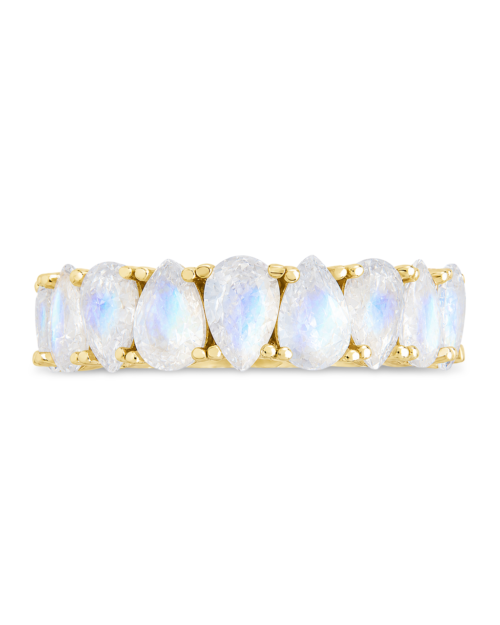 Sterling Silver Janis Moonstone Eternity Band Ring
