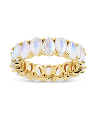 Sterling Silver Janis Moonstone Eternity Band Ring