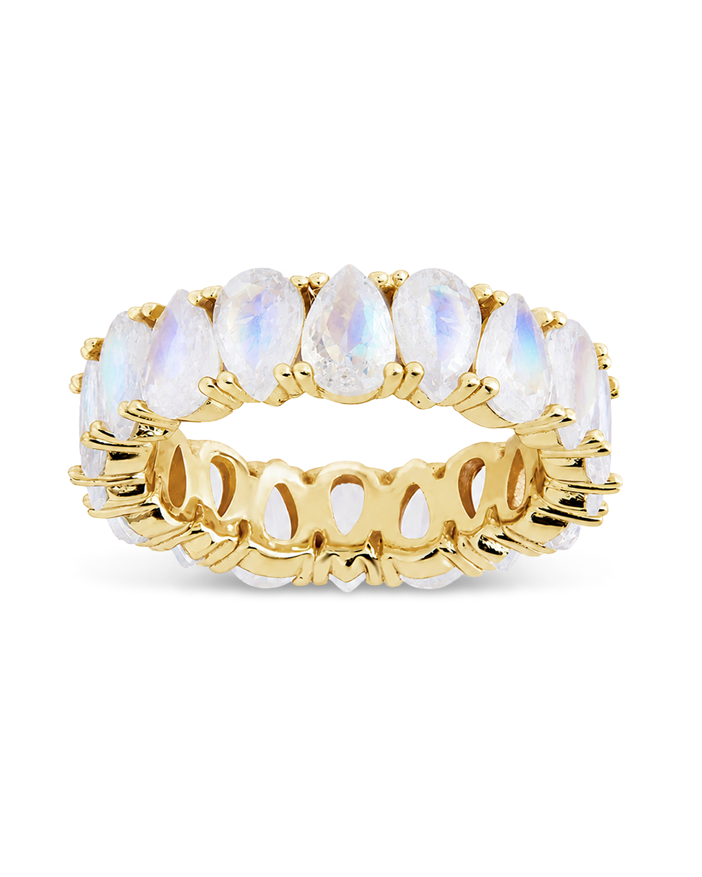 Sterling Silver Janis Moonstone Eternity Band Ring