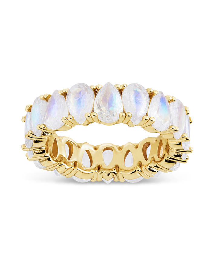 Sterling Silver Janis Moonstone Eternity Band Ring