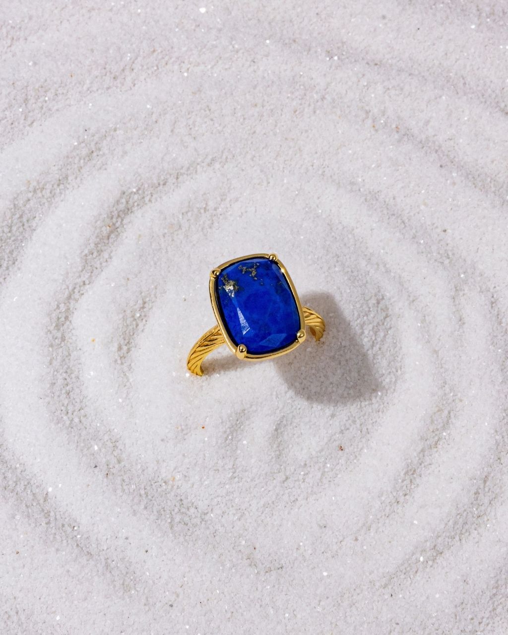 Sterling Silver Elongated Cushion Lapis Lazuli Cocktail Ring