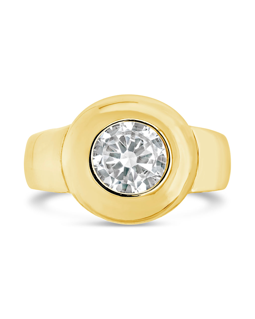 Zora CZ Dome Signet Ring
