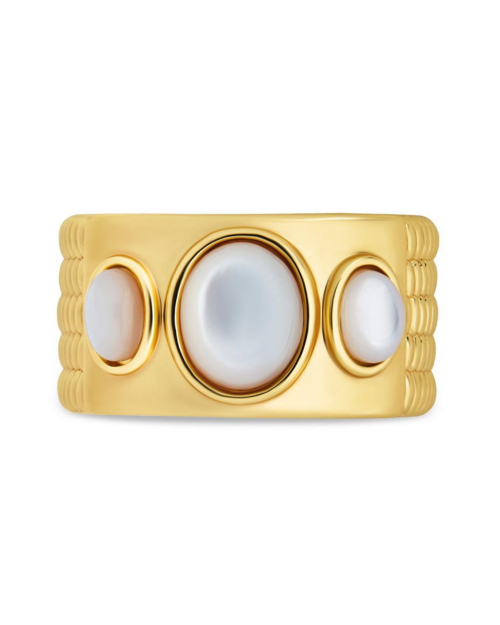 Sterling Silver Galina Triple Moonstone Ring - Sterling Forever