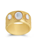 Sterling Silver Galina Triple Moonstone Ring - Sterling Forever