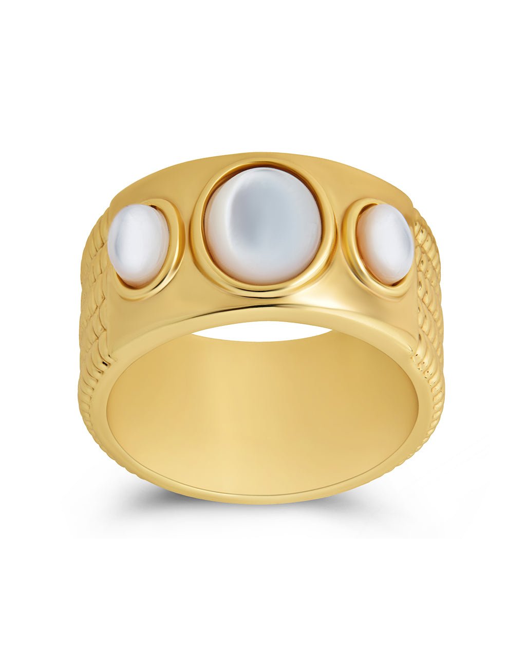 Sterling Silver Galina Triple Moonstone Ring - Sterling Forever