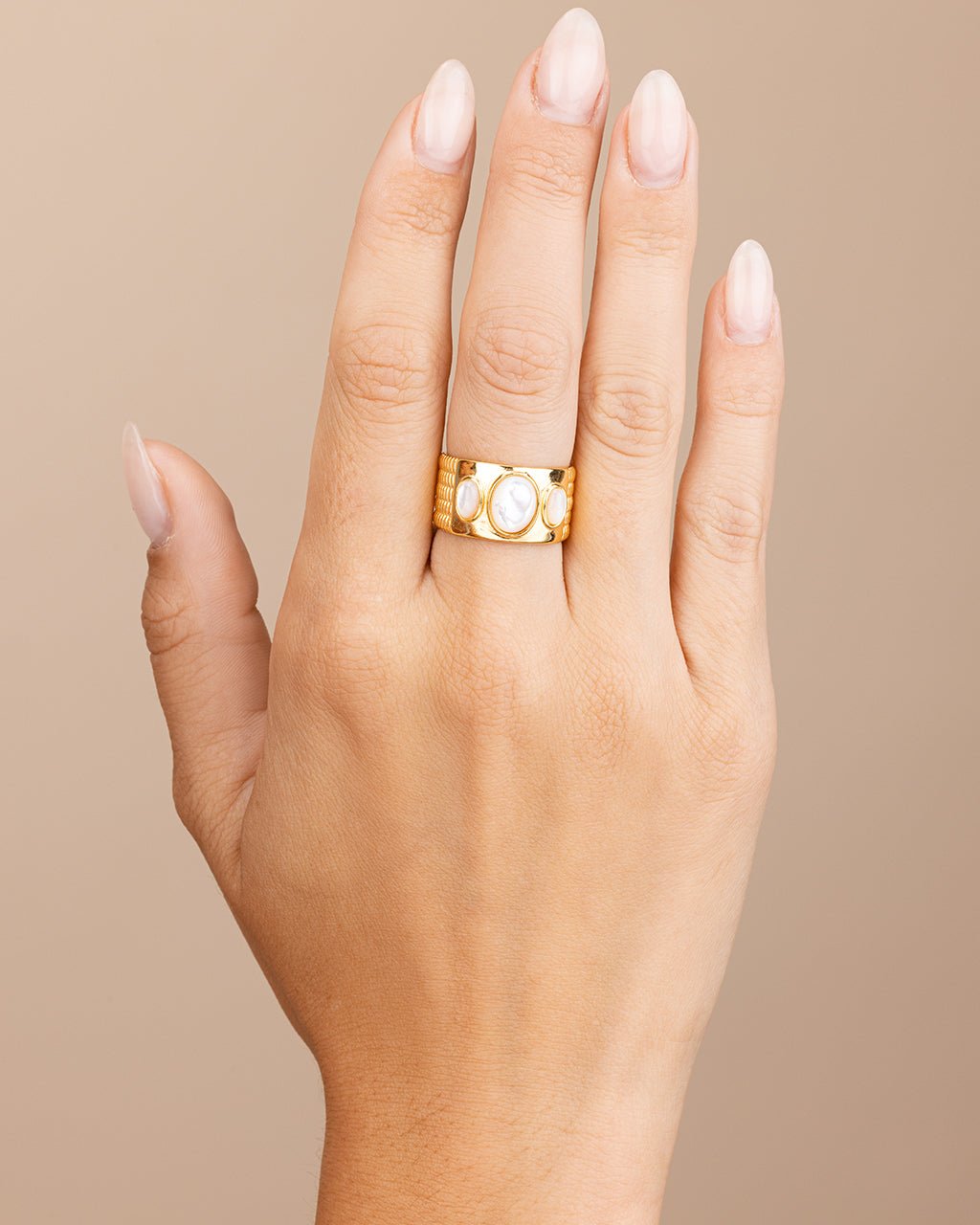 Sterling Silver Galina Triple Moonstone Ring - Sterling Forever