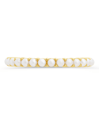 Sterling Silver Gianna Pearl Eternity Ring - Sterling Forever