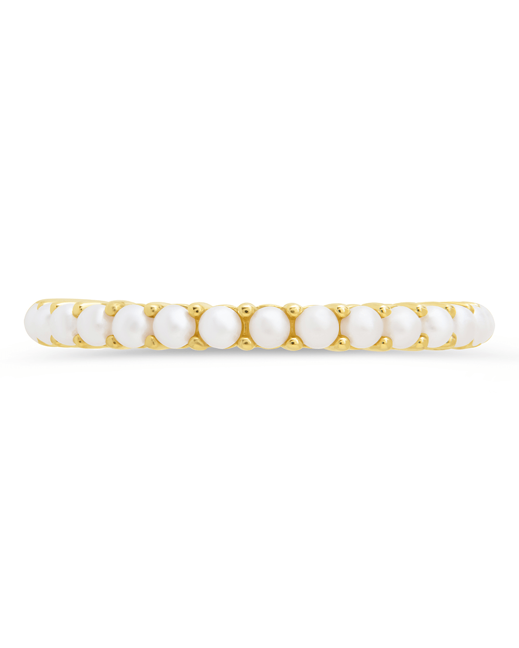 Sterling Silver Gianna Pearl Eternity Ring - Sterling Forever