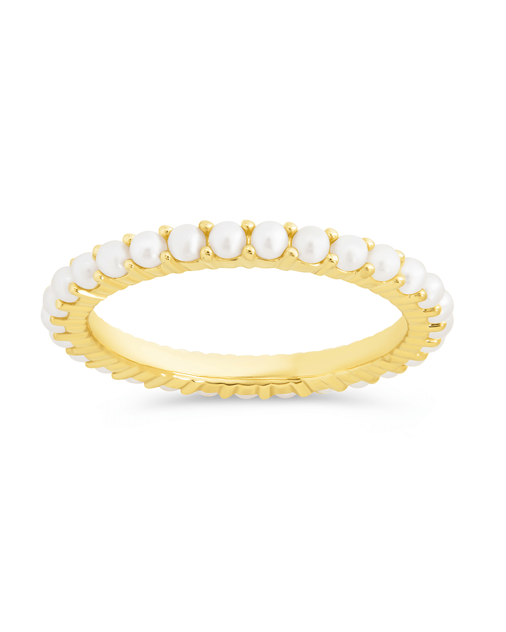Sterling Silver Gianna Pearl Eternity Ring - Sterling Forever
