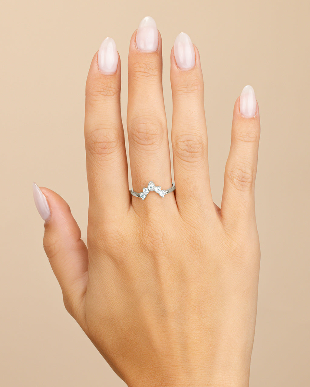 Emeri CZ Arch Stacking Ring