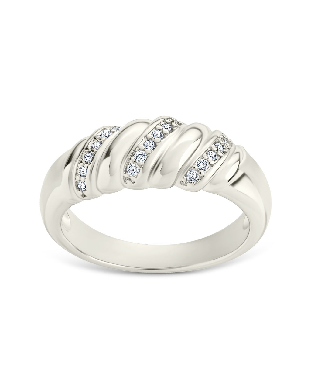 Tonya CZ Twisted Ring