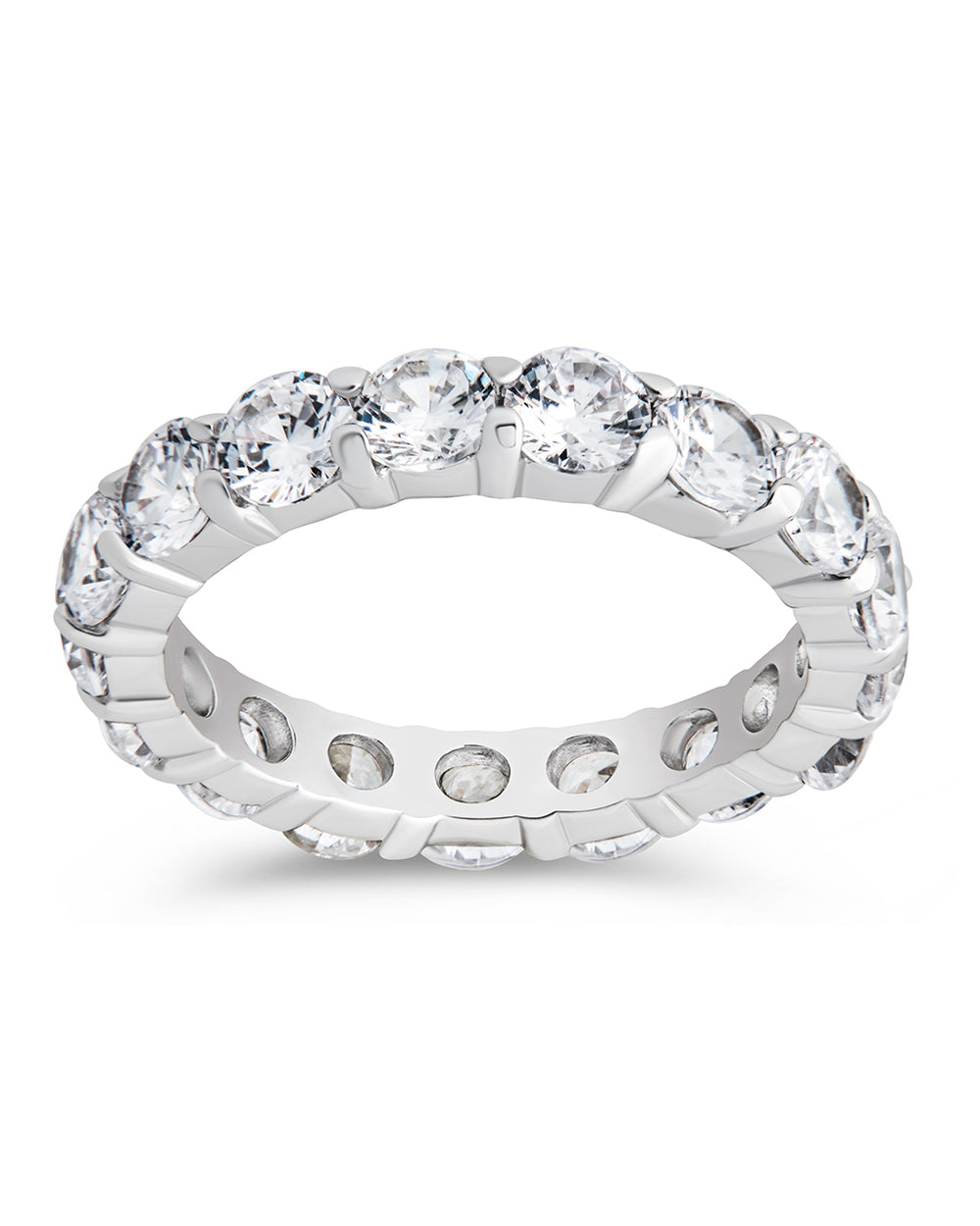 Sterling Silver CZ Eternity Band Ring