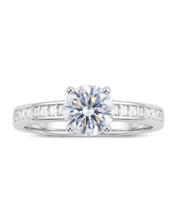 Sterling Silver Radiant CZ Engagement Ring