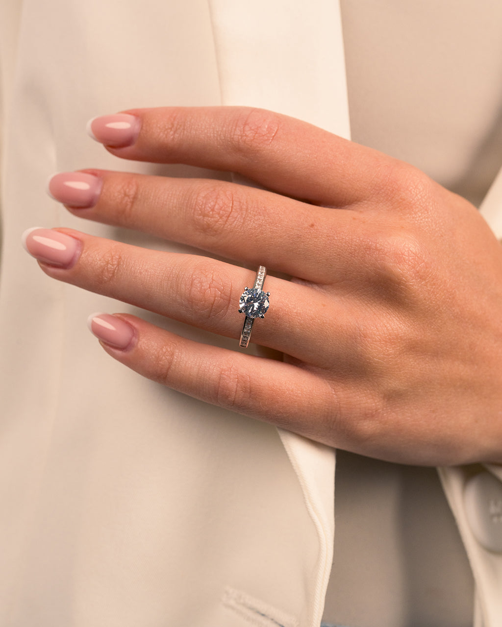 Sterling Silver Radiant CZ Engagement Ring – Sterling Forever