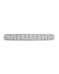 white silver thin band ring