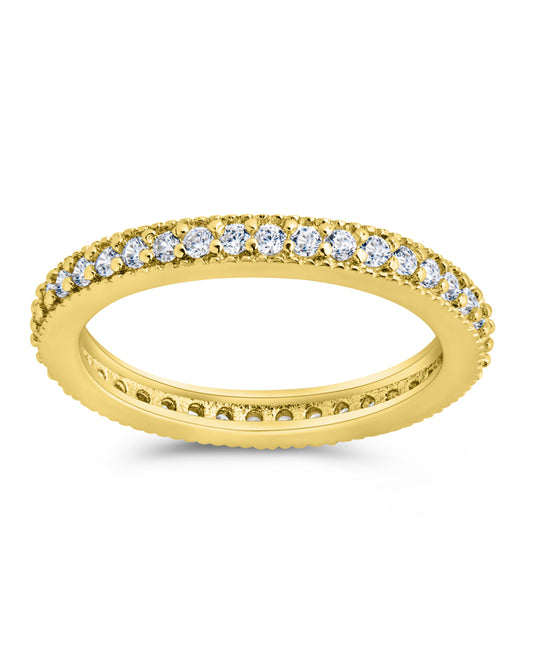 thin diamond gold ring