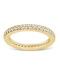 Sterling Silver 2mm Thin CZ Band Ring