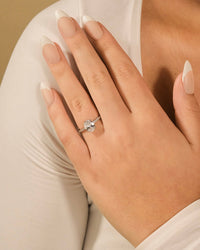 Sterling Silver Cubic Zirconia Oval Ring - Sterling Forever