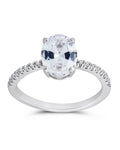 Sterling Silver Cubic Zirconia Oval Ring - Sterling Forever