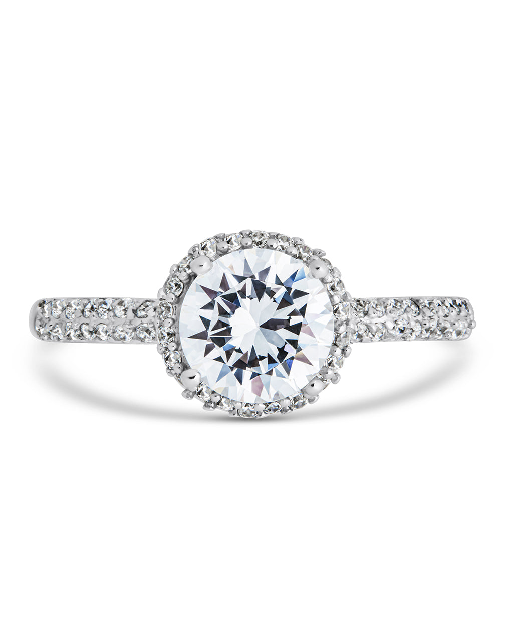 silver diamond ring