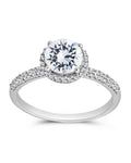 silver diamond ring