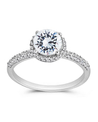 silver diamond ring