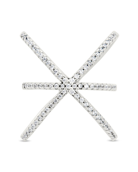 y...♡ White Cubic Zirconia Rhodium Over Sterling Silver Pendant
