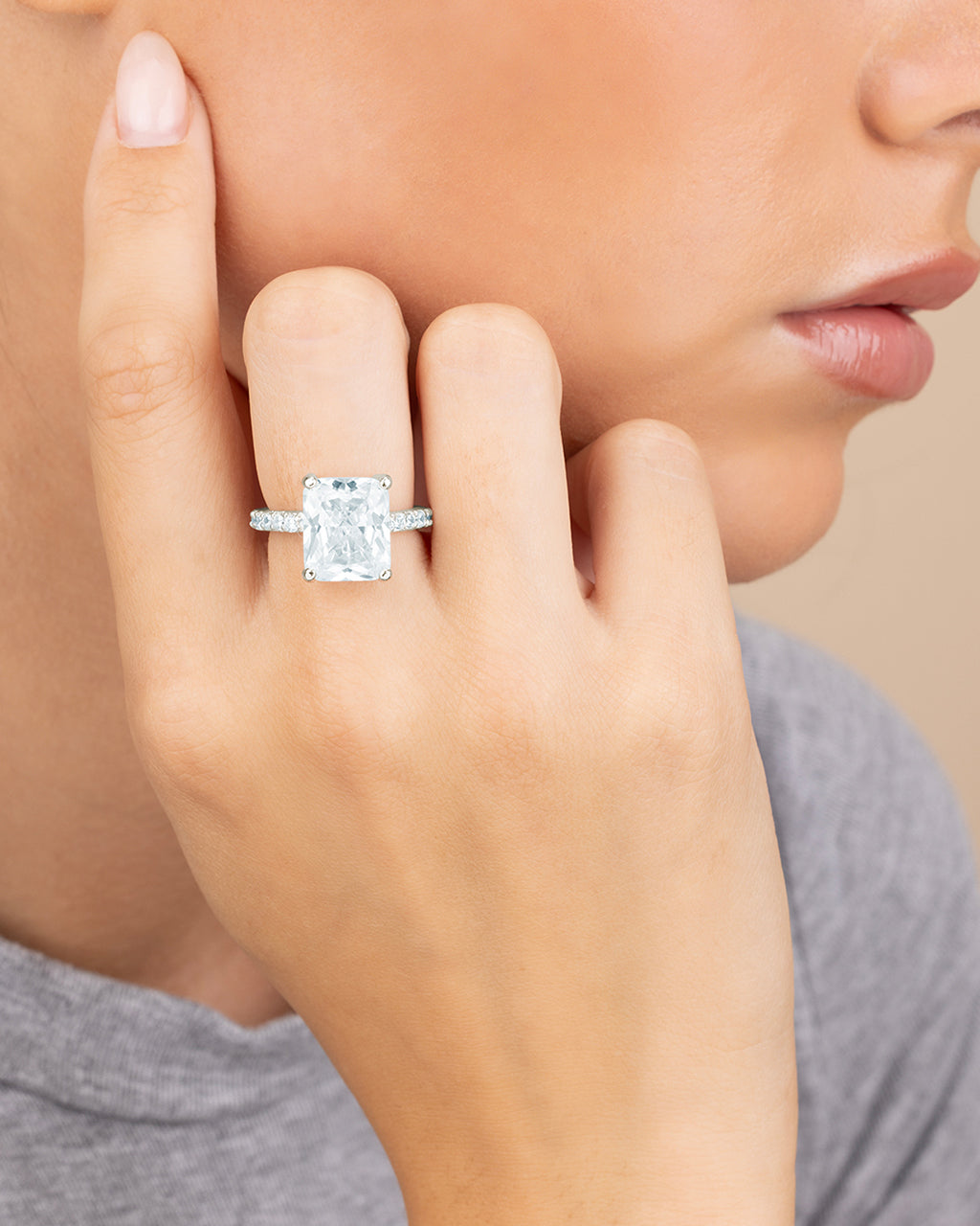 Sterling Silver Eva's Engagement Ring