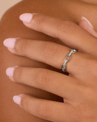Sterling Silver Open Chain Link Ring