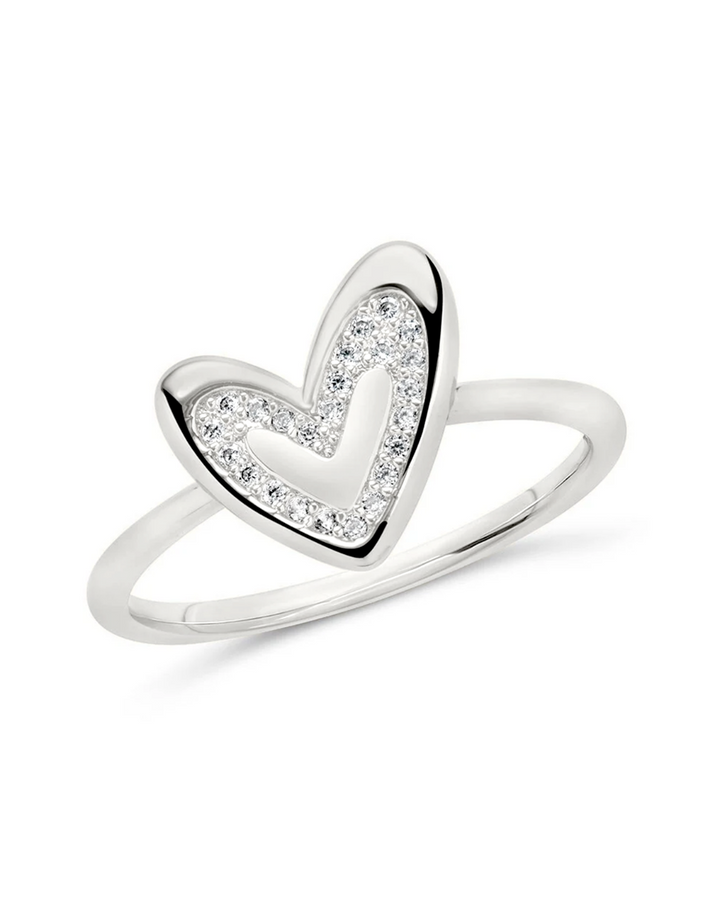 Sterling Silver Mabel CZ Heart Ring