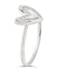 Sterling Silver Mabel CZ Heart Ring