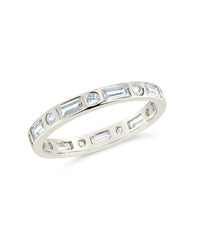 Sterling Silver Ethel CZ Band Ring - Sterling Forever