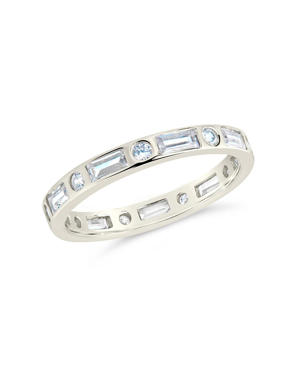 Sterling Silver Ethel CZ Band Ring - Sterling Forever
