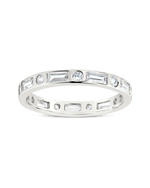 Ethel CZ Sterling Silver Band Ring
