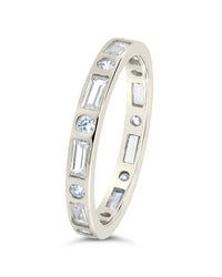 Sterling Silver Ethel CZ Band Ring - Sterling Forever