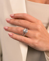 Sterling Silver CZ Pear Cut Engagement Ring - Sterling Forever
