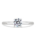 Sterling Silver 4 - Prong Brilliant Cut Promise Ring - Sterling Forever