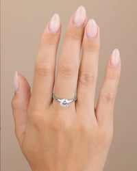 Sterling Silver 4 - Prong Brilliant Cut Promise Ring - Sterling Forever
