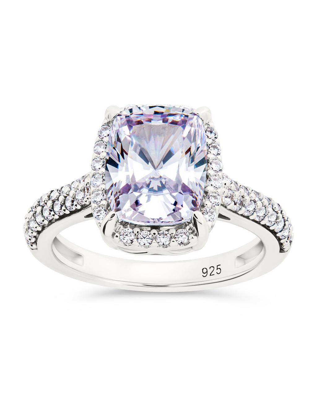 Sterling Silver Jessa CZ Radiant Ring