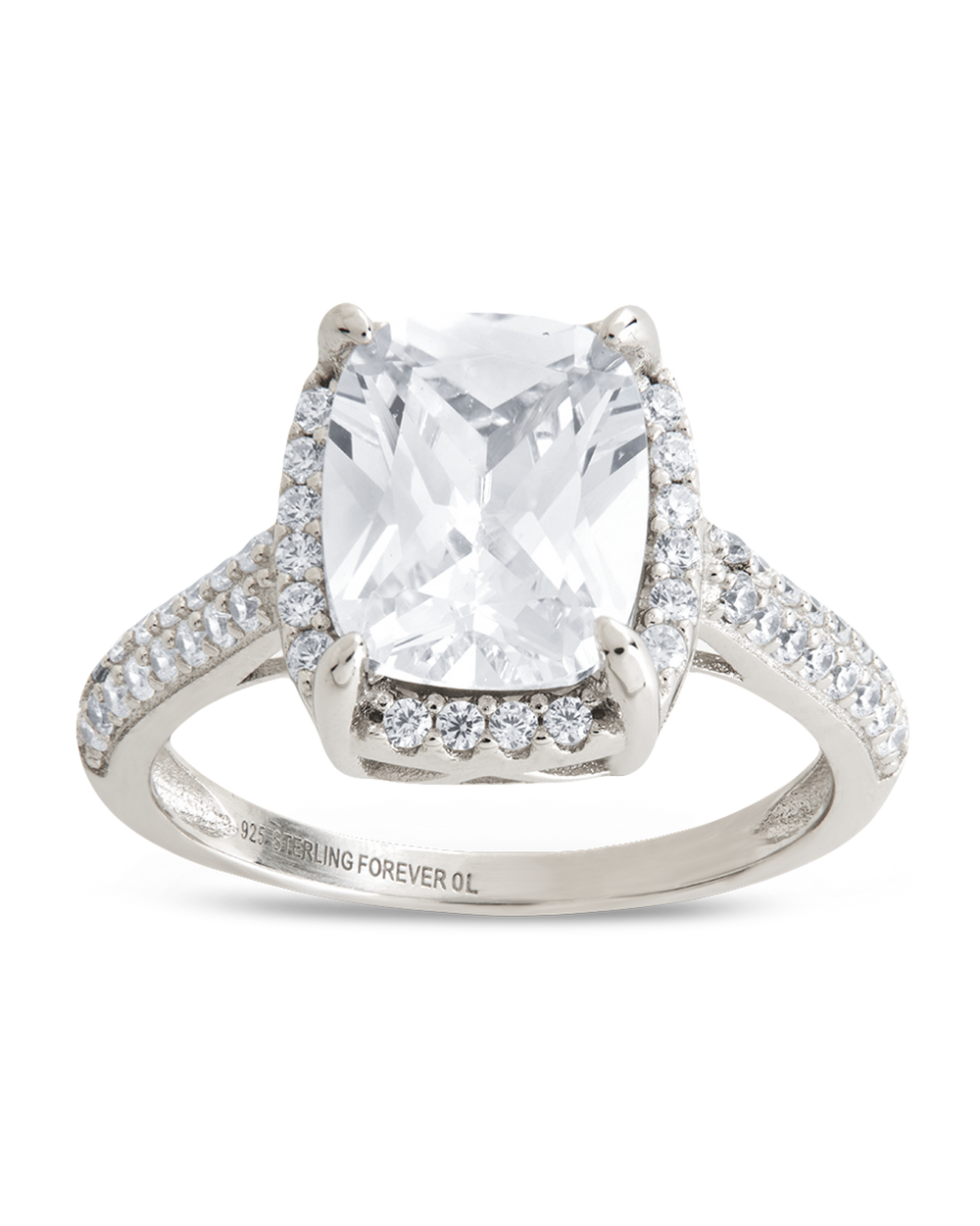 Sterling Silver Jessa CZ Radiant Ring