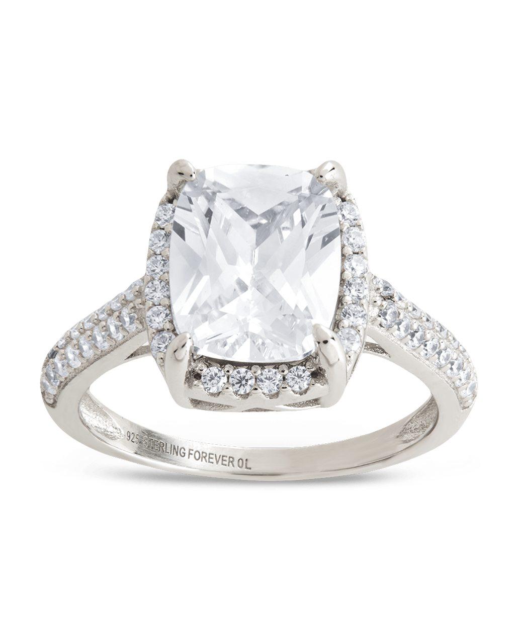 Sterling Silver Jessa CZ Radiant Ring - Sterling Forever