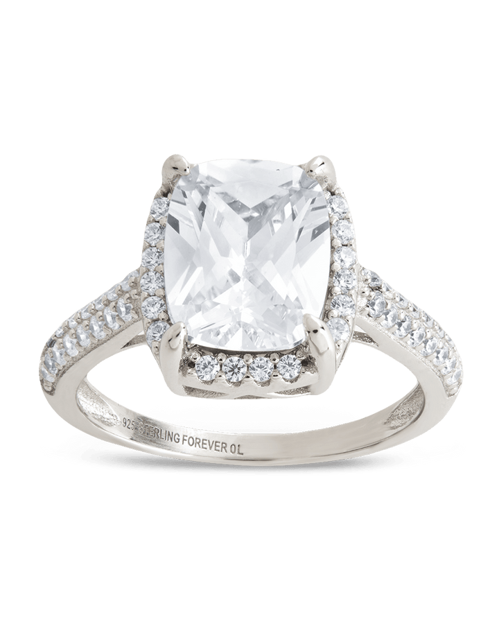 Sterling Silver Jessa CZ Radiant Ring